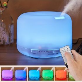 1pc 500ML/17.6OZ Air Humidifier; Aroma Diffuser; Aromatherapy Machine; Remote Control Aromatherapy Machine; Home Essential Oil Diffuser (style: Colorful Lights)