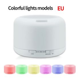 500ml Bread Humidifier Muji 500ML Home Air Humidification Aroma Diffuser Colorful Night Light Essential Oil Diffuser (Color: Colorful, Plug Type: EU)