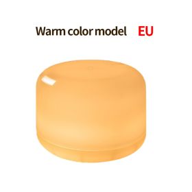 500ml Bread Humidifier Muji 500ML Home Air Humidification Aroma Diffuser Colorful Night Light Essential Oil Diffuser (Color: Warm, Plug Type: EU)