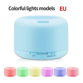 500ml Bread Humidifier Muji 500ML Home Air Humidification Aroma Diffuser Colorful Night Light Essential Oil Diffuser (Color: Warm1, Plug Type: EU)