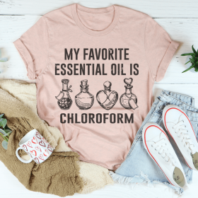 My Favorite Essential Oil T-Shirt (Color: Heather Prism Peach, size: 3XL)