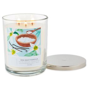 Perfect Present Indoor/Outdoor Home Decor 3-Wick 16 oz Jar Candle (Color: As pic show, Type: Vanilla)