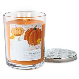 Perfect Present Indoor/Outdoor Home Decor 3-Wick 16 oz Jar Candle (Color: As pic show, Type: Pumpkin)